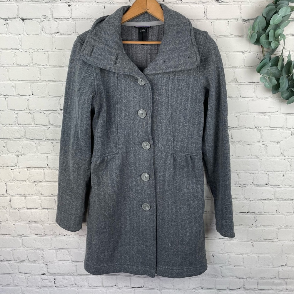 PATAGONIA Better Sweater Pea Coat Gray Sty25657 Size Small